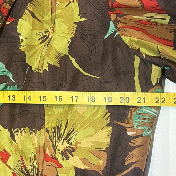 Coldwater Creek Women’s Open Front Blazer Jacket Size XL 100% Silk Floral - Picture 5 of 10